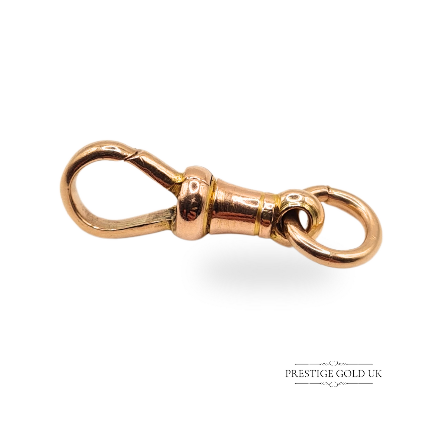 9ct Rose Gold Dog Clasp 24mm Small Secure Clip