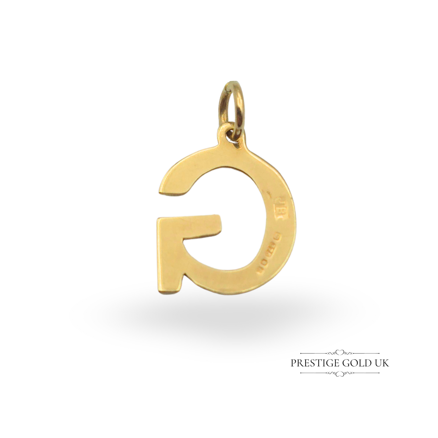 9ct Gold Letter G Charm, 14mm, 1970s, Personalised Gift for Bracelet/Necklace
