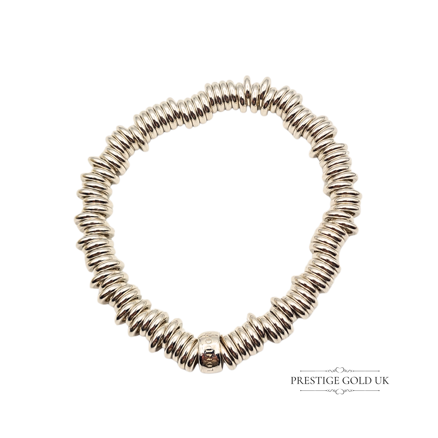 7" Links of London Silver Sweetie Bracelet, Iconic Stretch Fit, Fully Refurbished
