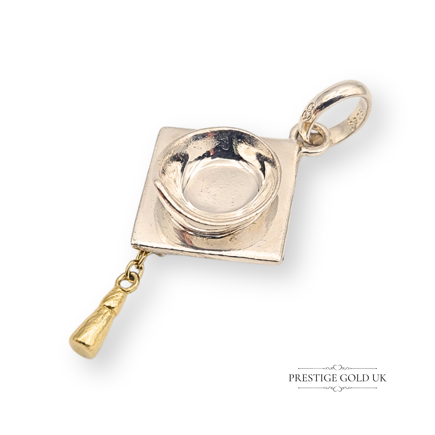 Links of London Silver Graduation Cap Charm, 925 Mortarboard With Tassel