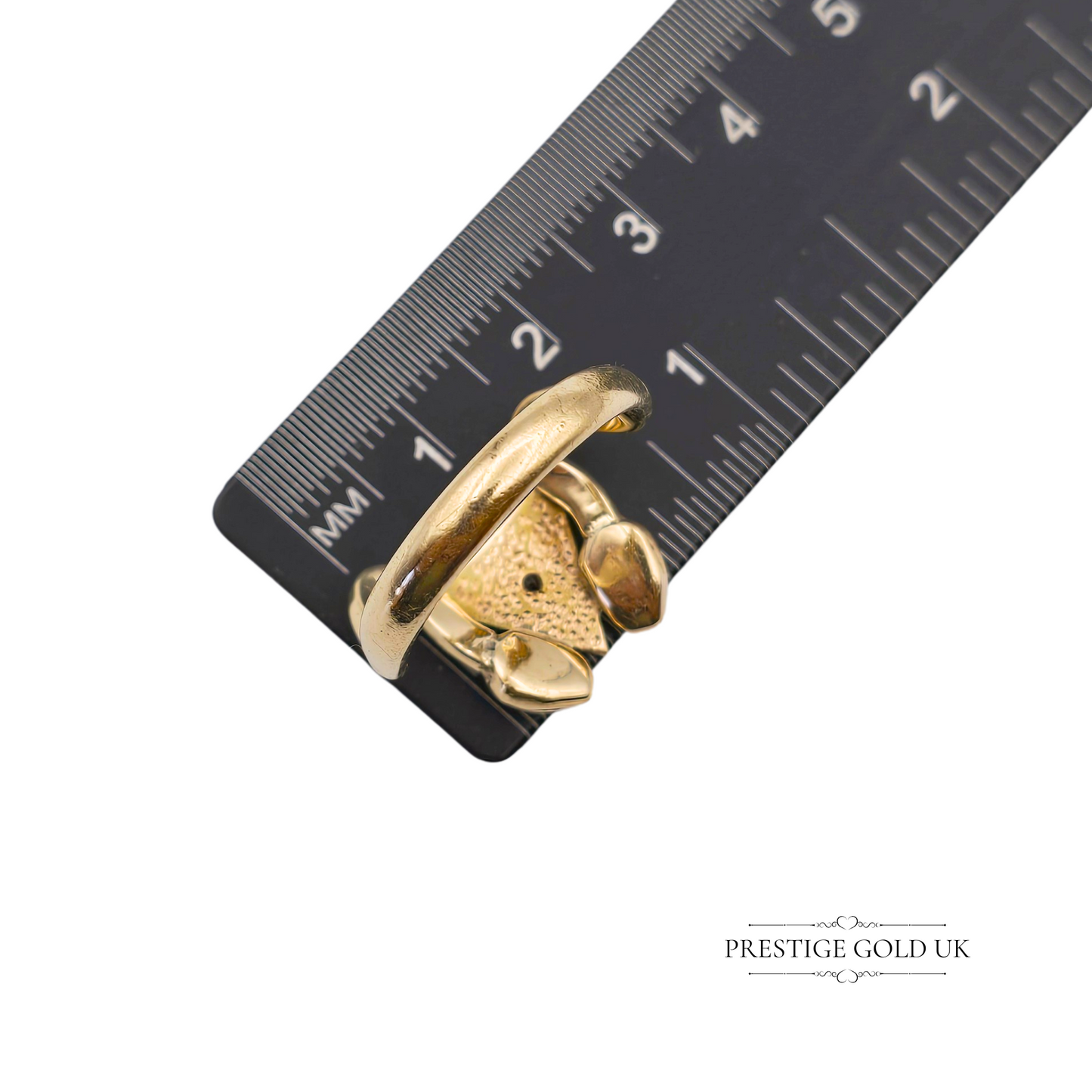 9ct Gold Snake Ring with All Seeing Eye, Dual Serpents Engraved Ring