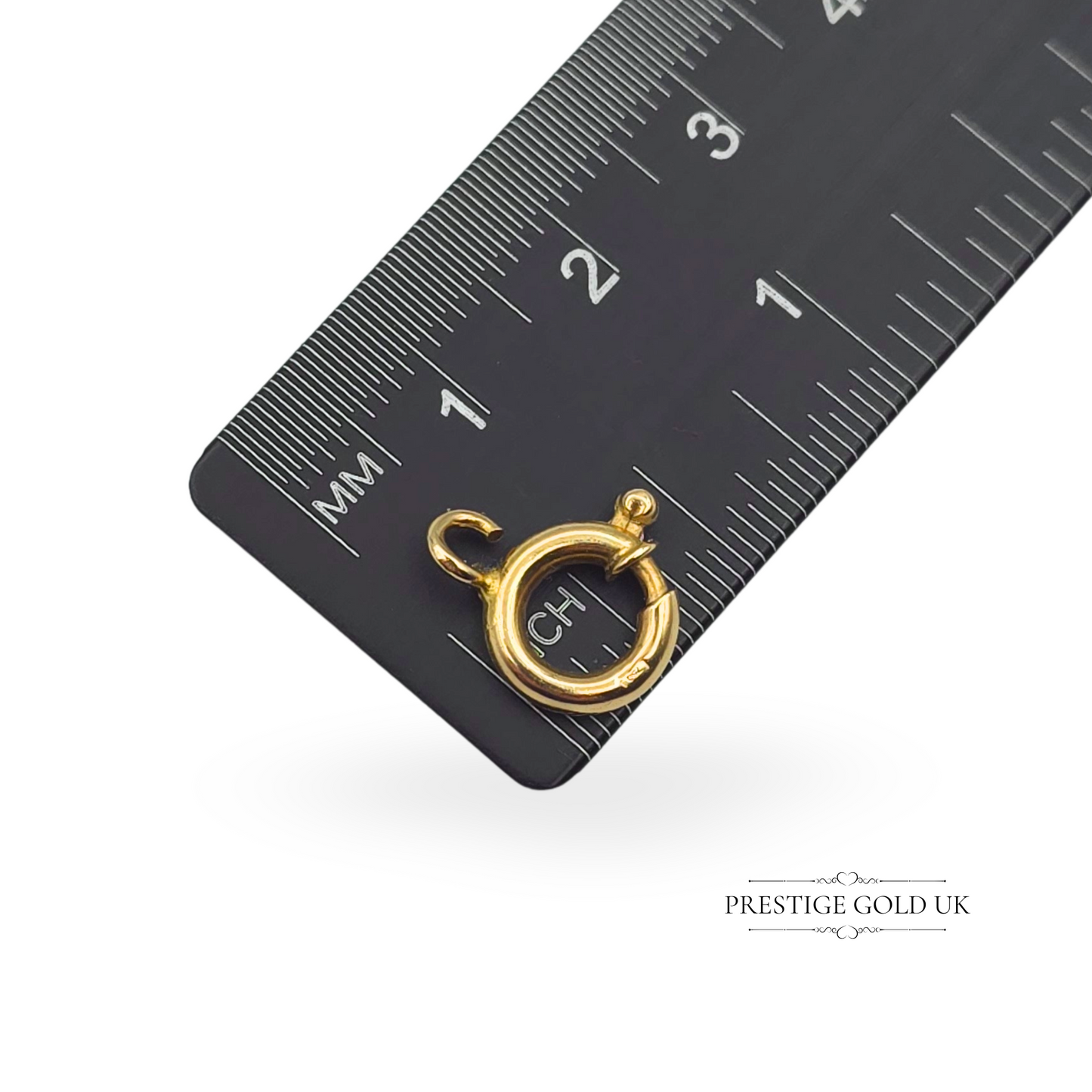 Large 18ct Gold Large Spring Ring Clasp Or Bolt Ring