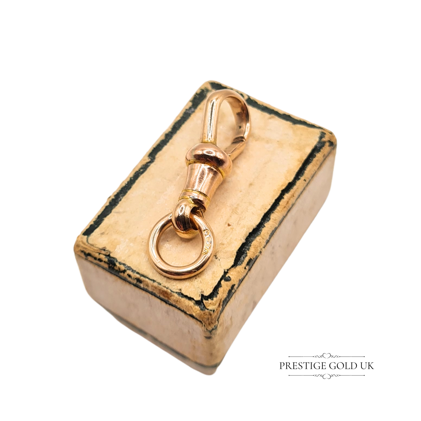 9ct Rose Gold Dog Clasp 24mm Small Secure Clip
