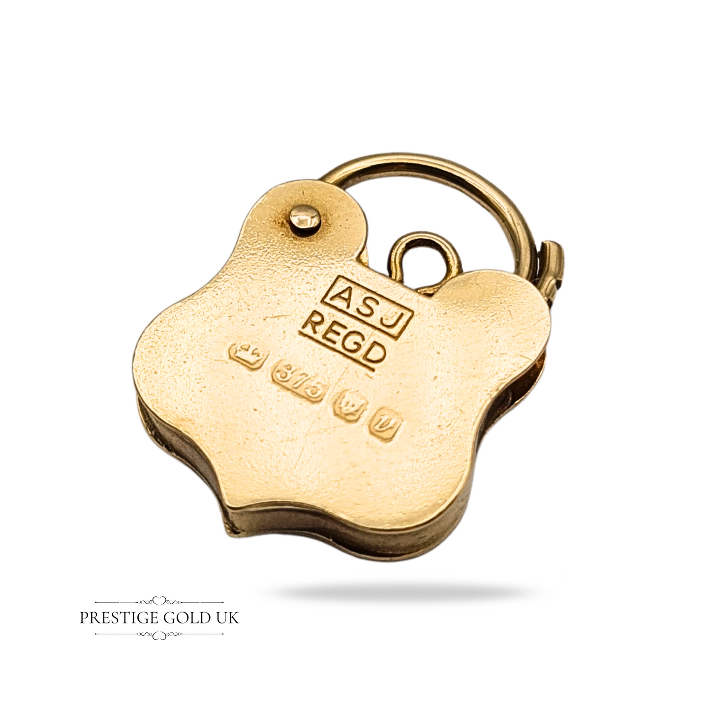 9ct Gold Heart Padlock Charm 1995 London Hallmarked Engraved