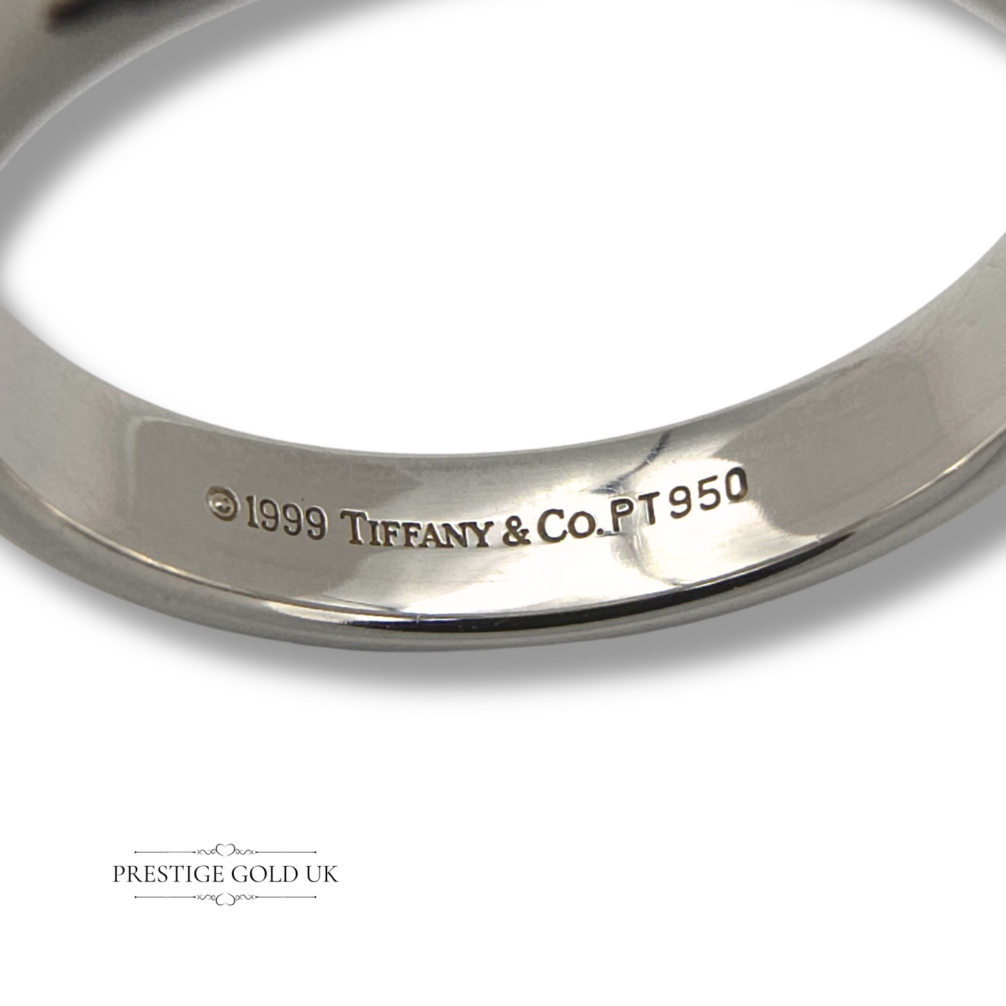 Platinum Tiffany & Co Wedding Ring, UK T 1/2 US 10, Professionally Refurbished