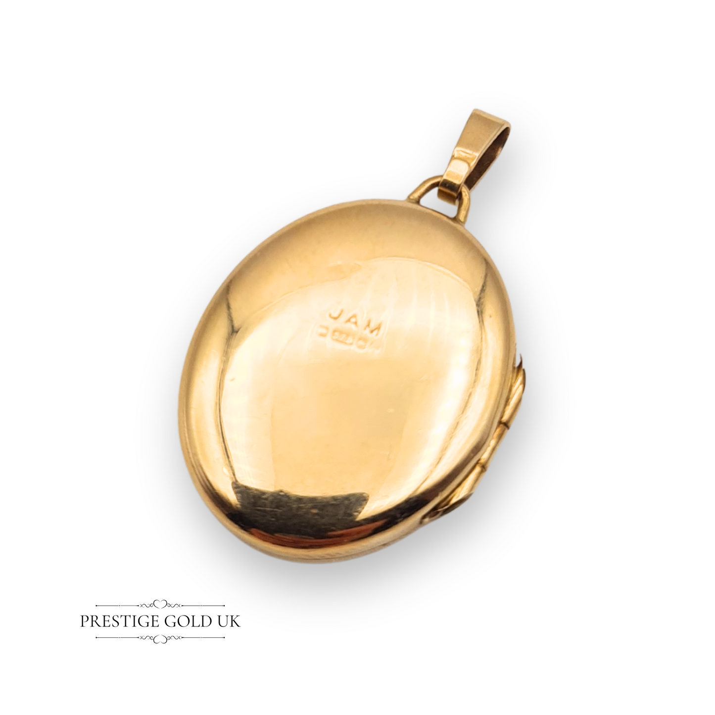 9k Gold Small Oval Floral Locket, Opening Solid Hallmarked Keepsake Photo Locket