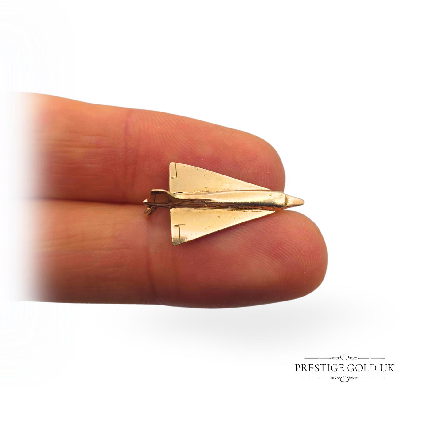 Vintage 9ct Gold Concorde Charm, Fully British Hallmarked