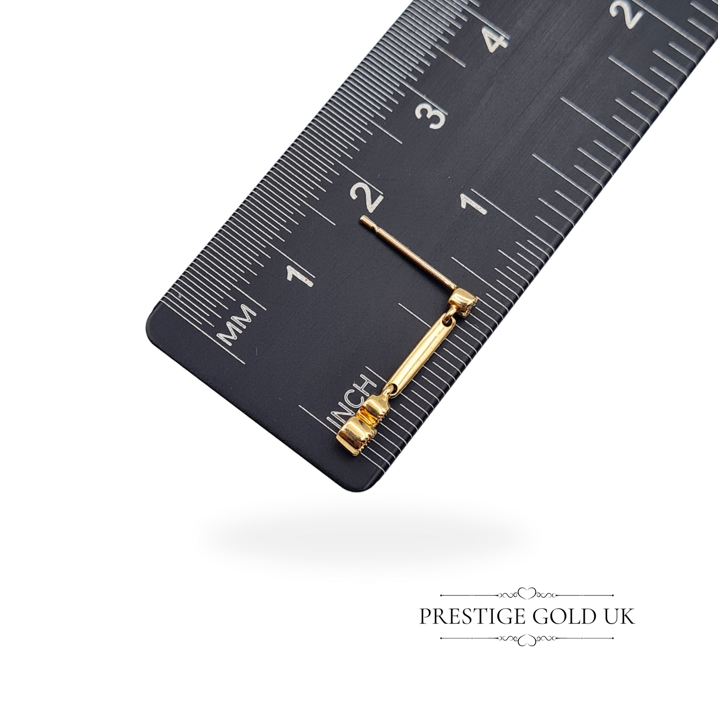 Vintage 14ct Gold Diamond Drop Earrings, Stamped 14k, Dainty Stacked Triple Diamond Design