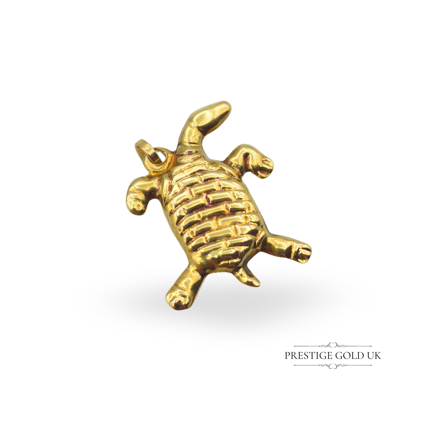Tiny 14ct Gold Sea Turtle Charm, Vintage Petite Ocean Lover Pendant Gift