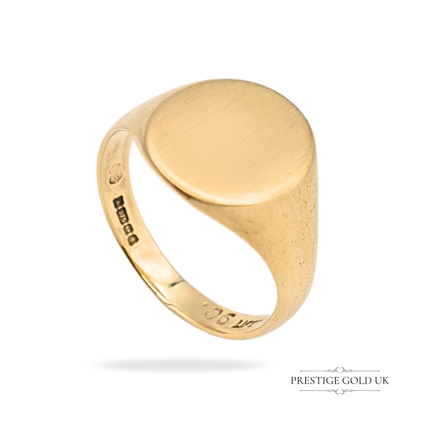 9ct Gold Signet Ring, Birmingham 1956, UK Q 1/2 US 8 1/2, Satin Finish