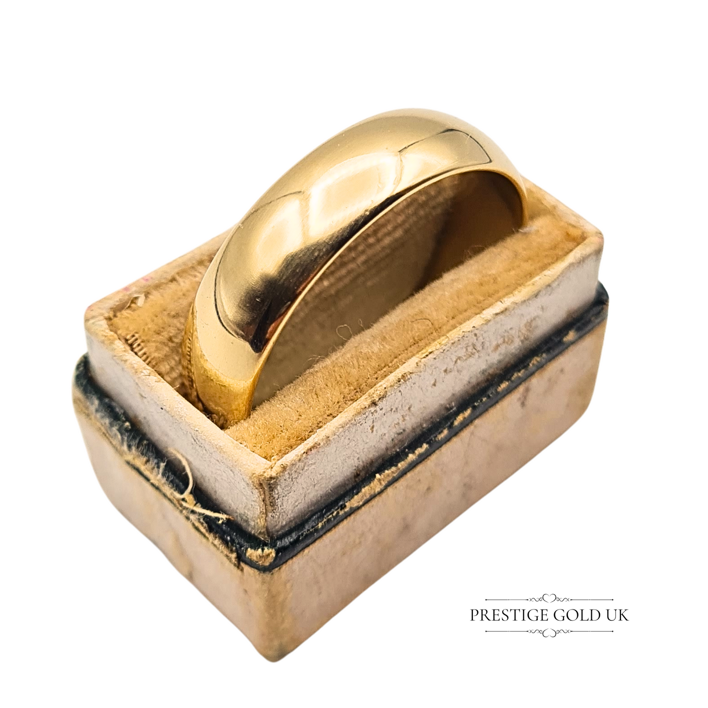 Large 9ct Gold Wedding Band, Fully Hallmarked Gents Ring, UK Z US 12 1/2