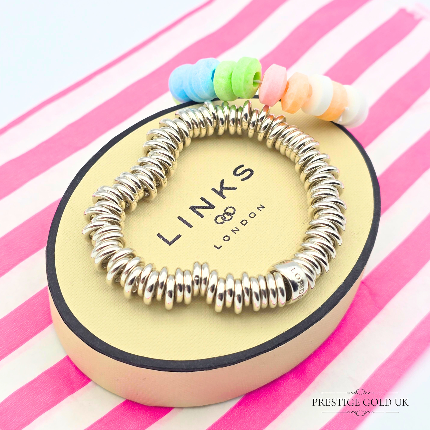 5 1/4" Refurbished Links of London Sweetie Bracelet, (14.5cm)
