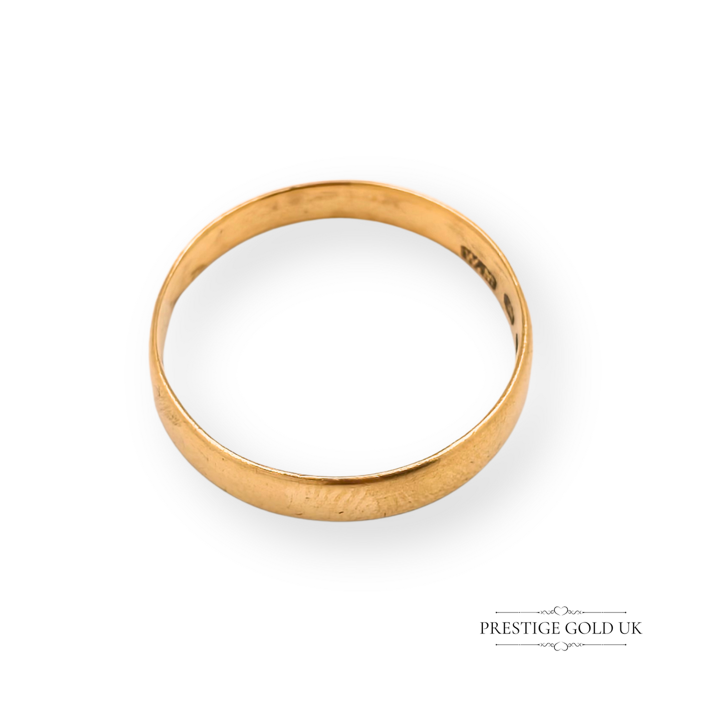 22ct Gold Antique Victorian Wedding Band, Hallmarked 1891 UK O / US 7 1/4