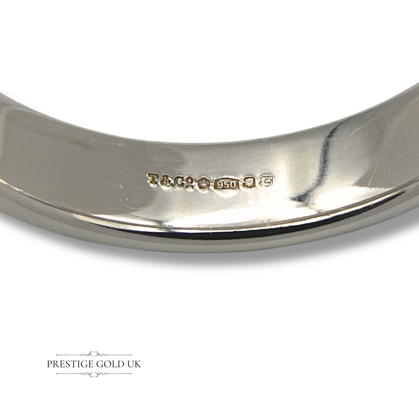 Platinum Tiffany & Co Wedding Ring, UK T 1/2 US 10, Professionally Refurbished