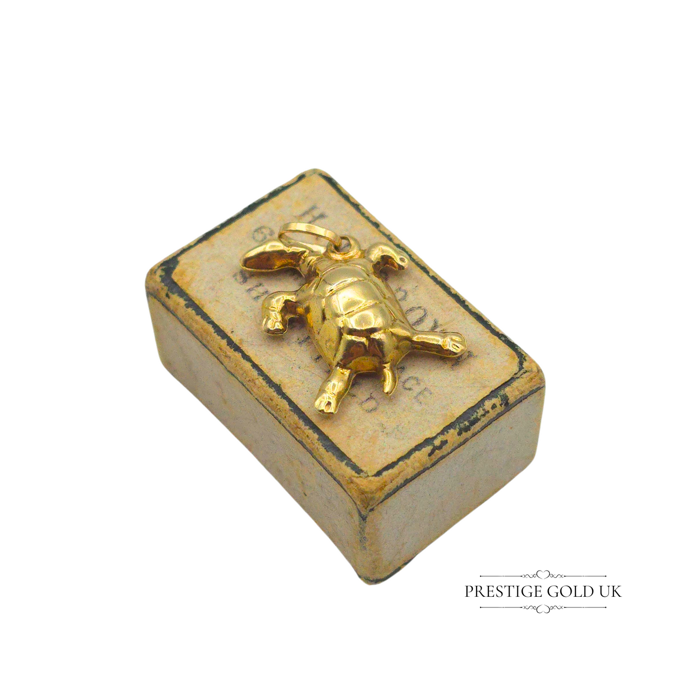 Tiny 14ct Gold Sea Turtle Charm, Vintage Petite Ocean Lover Pendant Gift