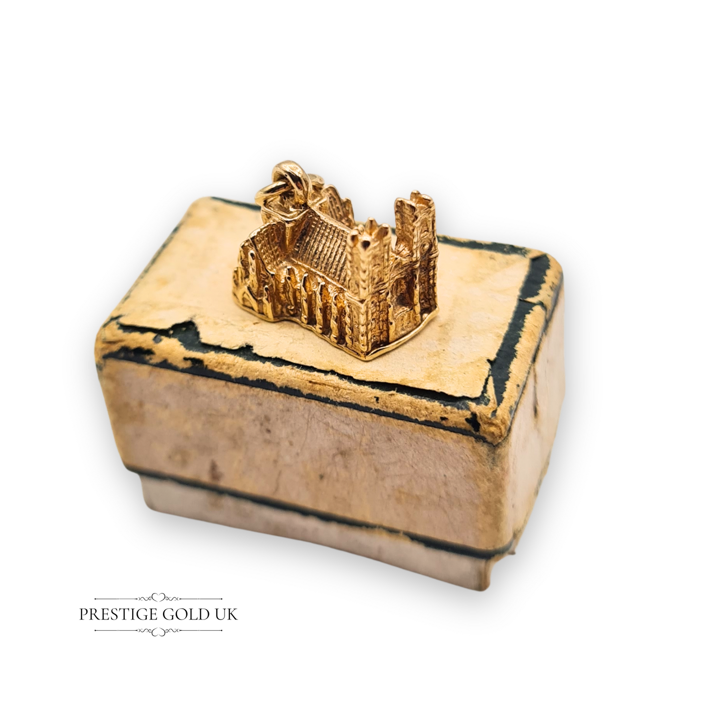 9ct Gold Westminster Abbey Charm Vintage UK London Landmark