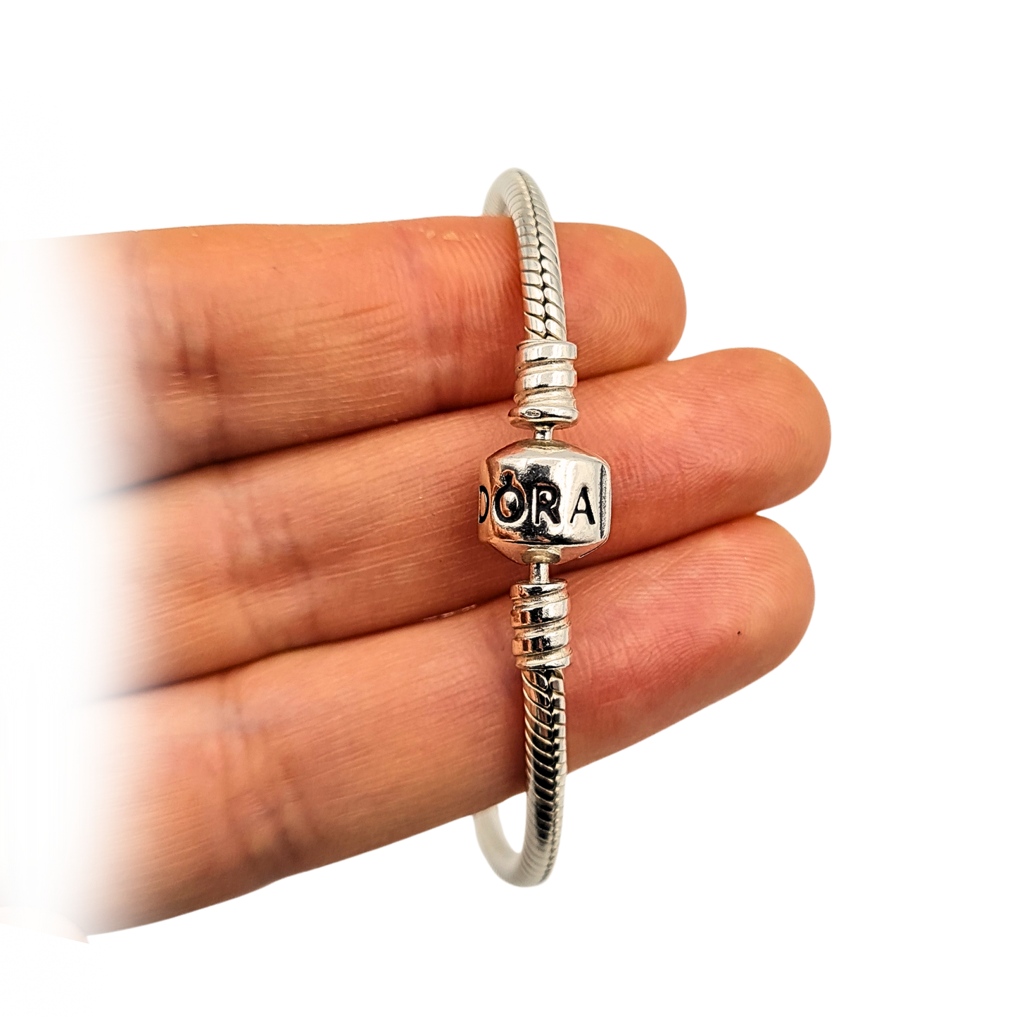 Pandora 925 Silver Snake Chain Bracelet, 7in, Hallmarked, 14.5g