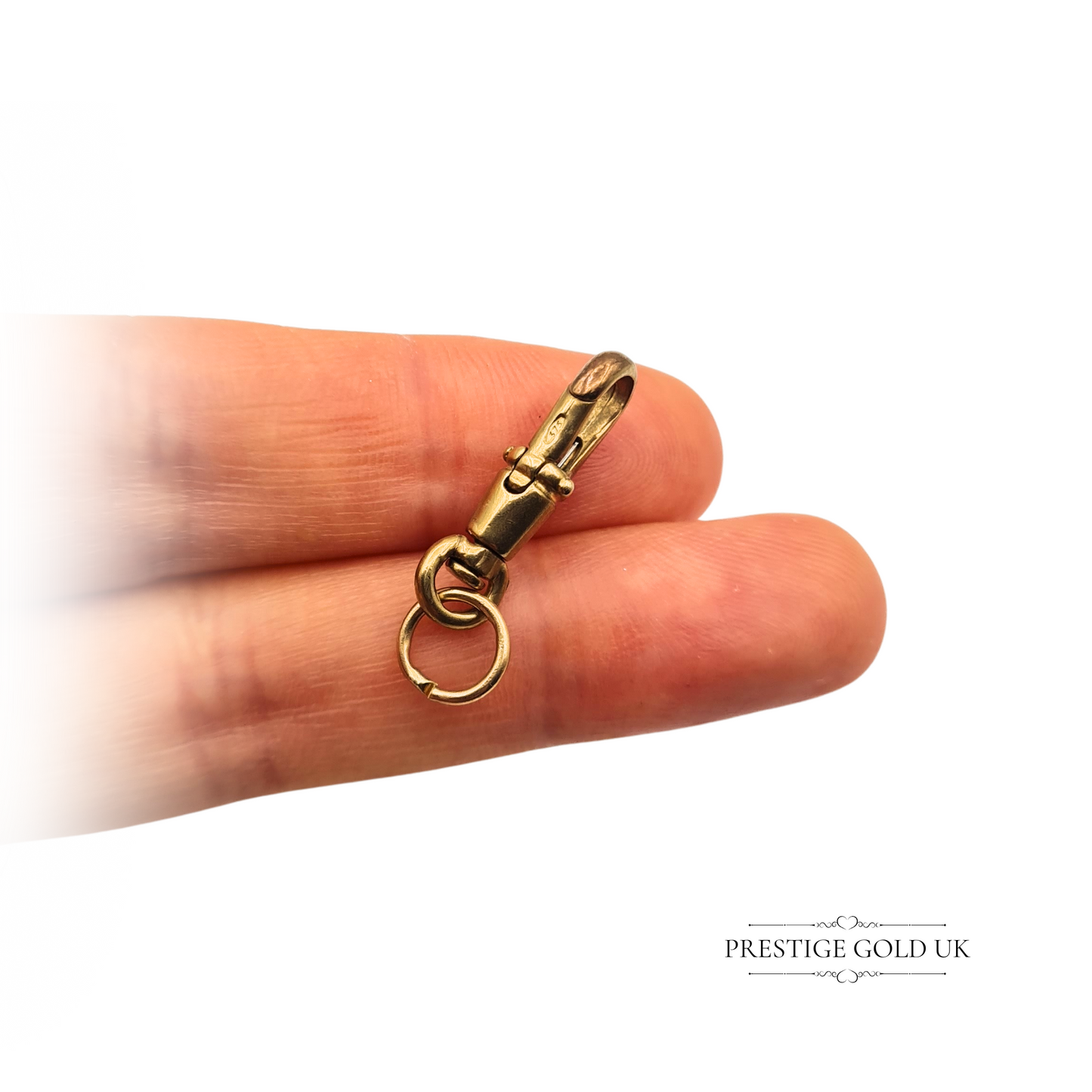 9ct Gold Dog Clasp Swivel Connector Stamped 375 Secure Fastener