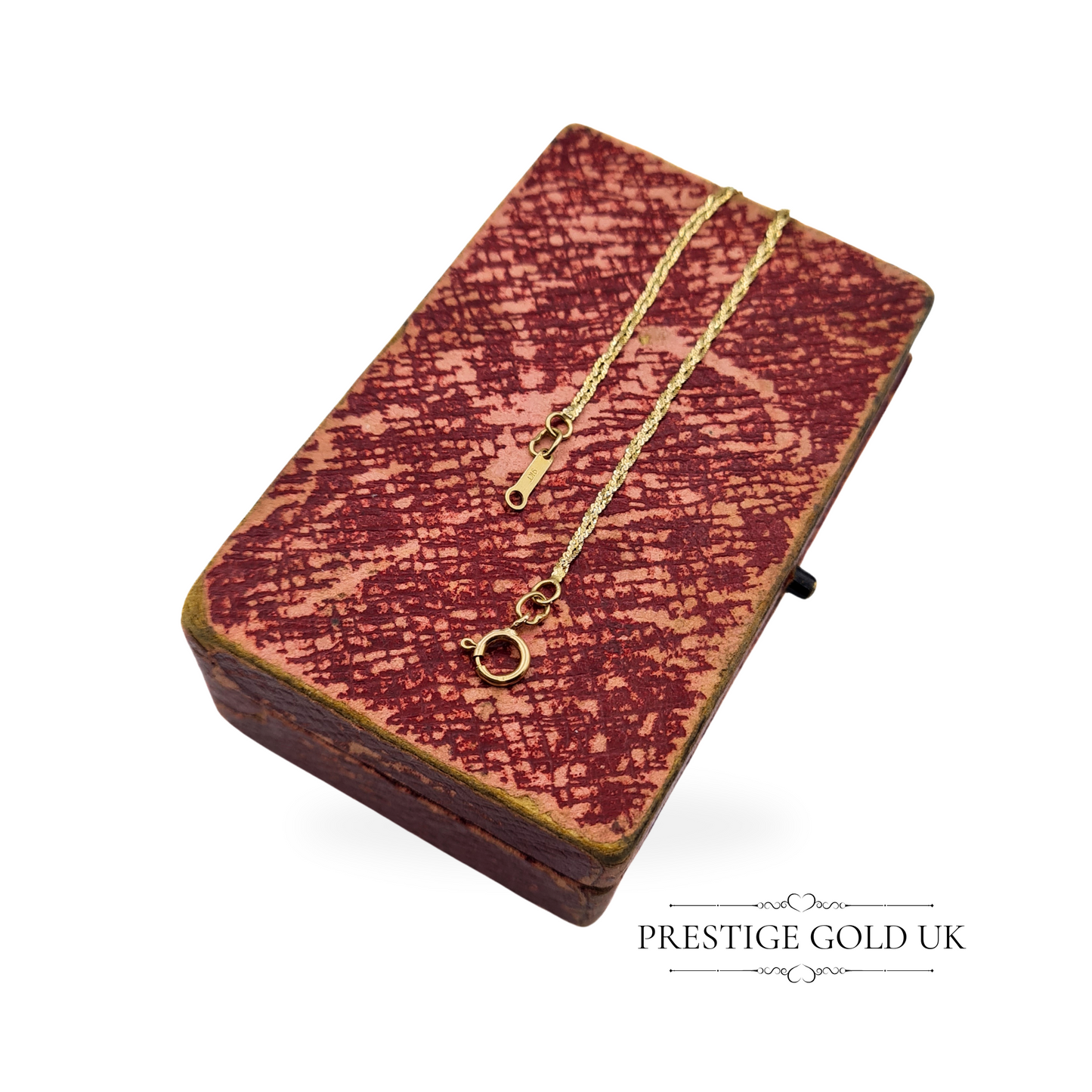 Delicate Vintage 9ct Gold Plaited Braided S-Link Bracelet