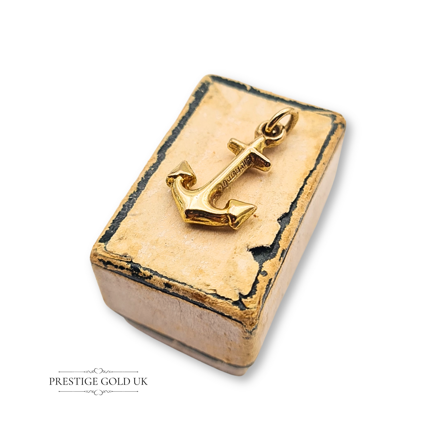 9ct Gold Anchor Charm London 1964 Vintage Maritime Pendant