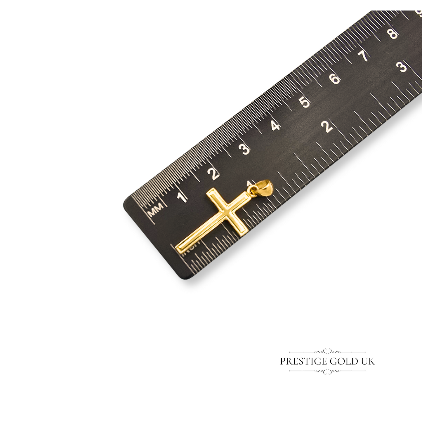 9ct Gold Cross Pendant, Medium Size Vintage Embossed Christian Crucifix