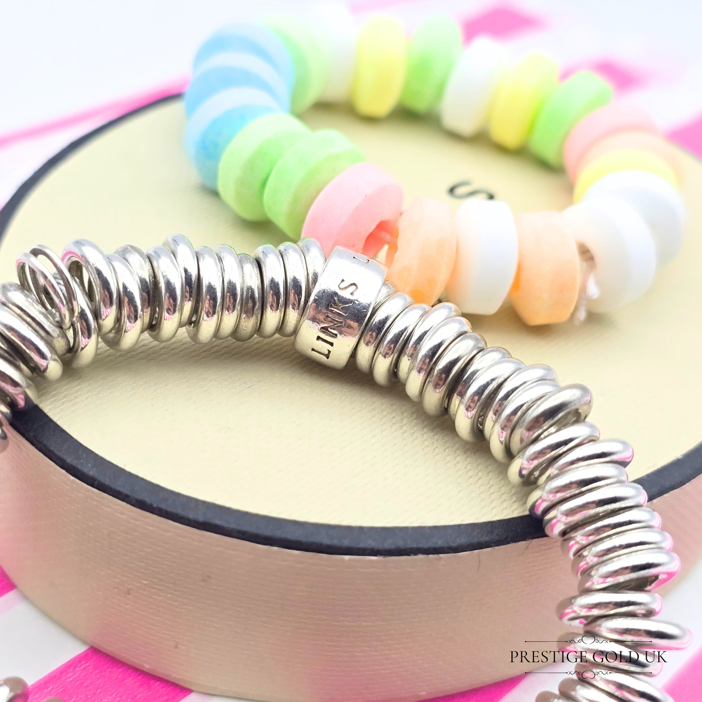5 1/2" Refurbished Links of London Authentic Sweetie Bracelet, (14cm) Long