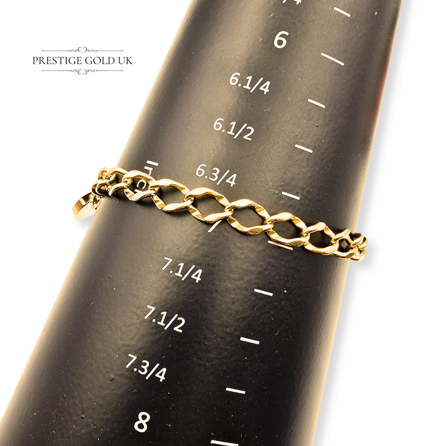 7" Long 9ct Gold Heart Padlock Bracelet, Small Heart Padlock Clasp