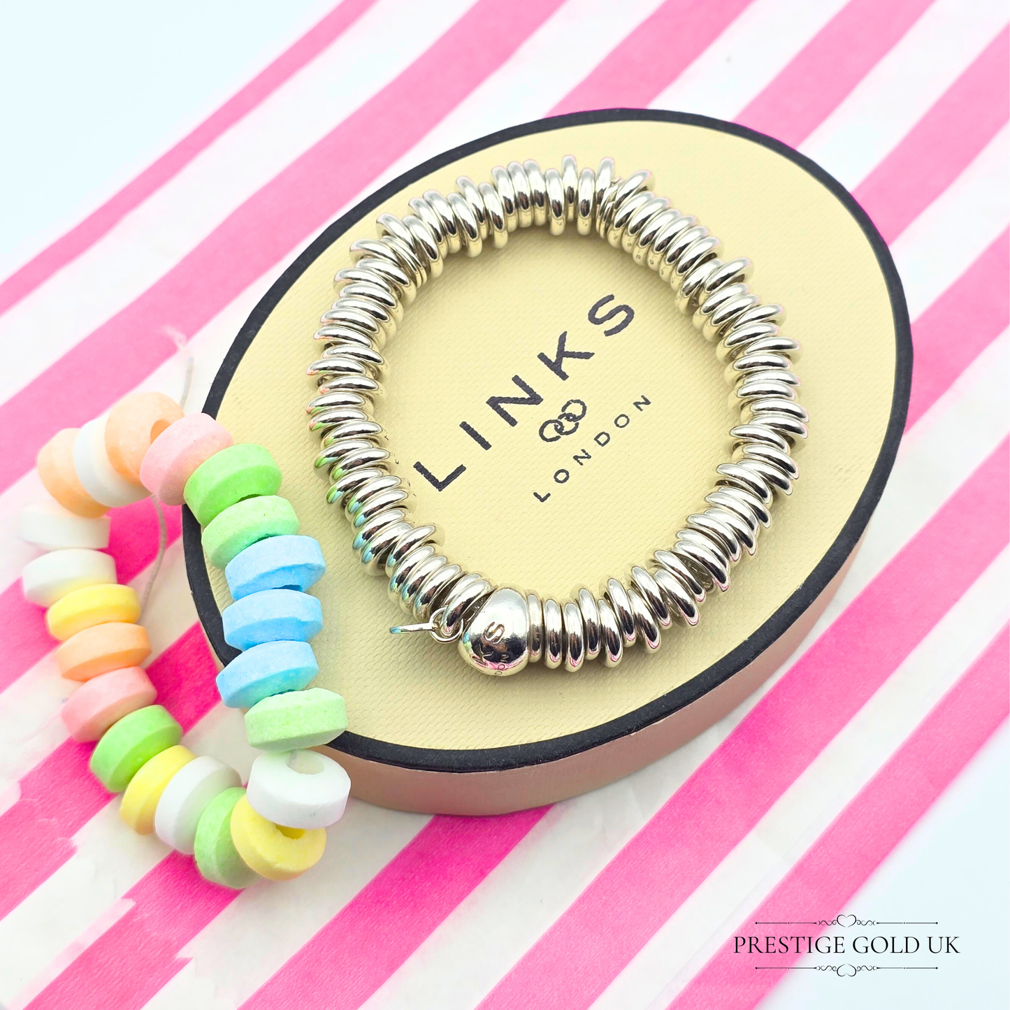 5 1/4" Refurbished Links of London Sweetie Bracelet, (14.5cm)