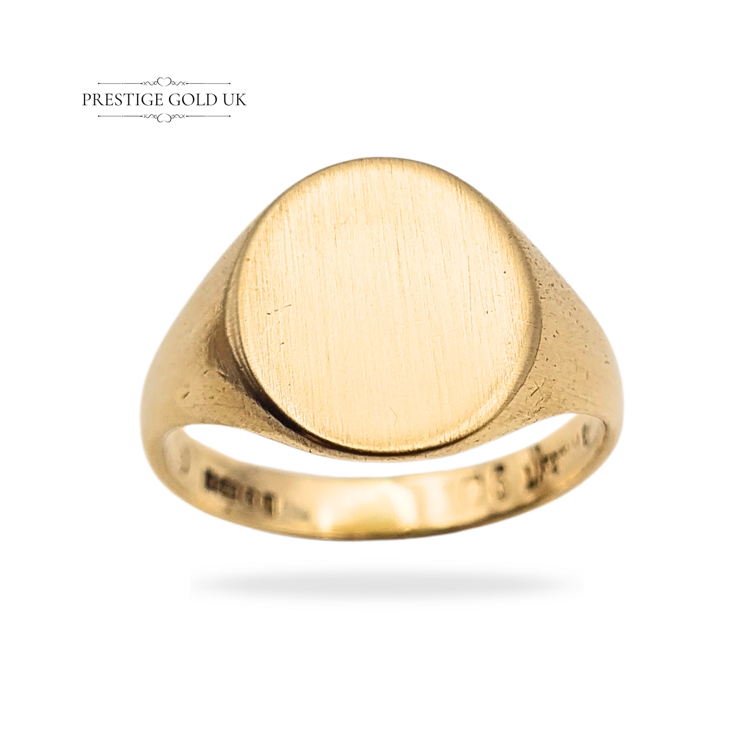9ct Gold Signet Ring, Birmingham 1956, UK Q 1/2 US 8 1/2, Satin Finish