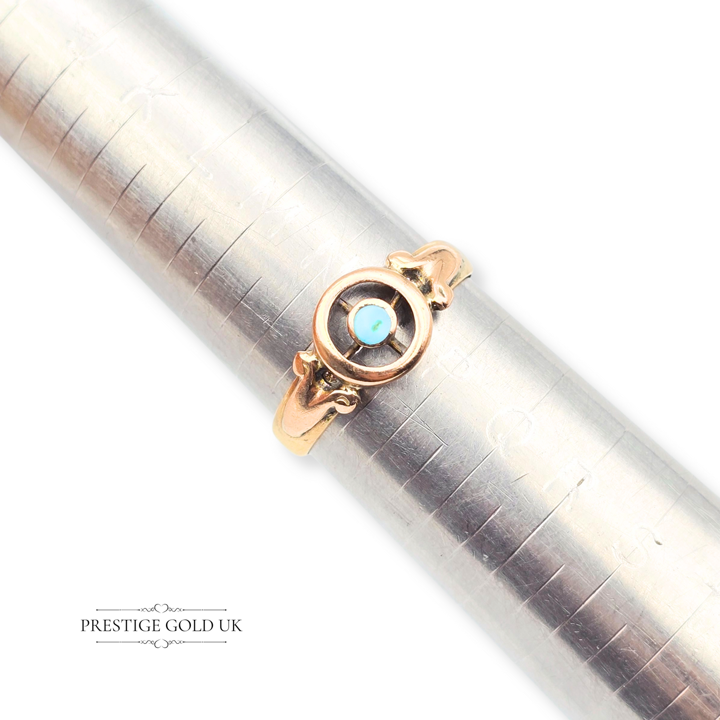 22ct Gold Turquoise Solitaire Ring, Fully Hallmarked Birmingham 1902