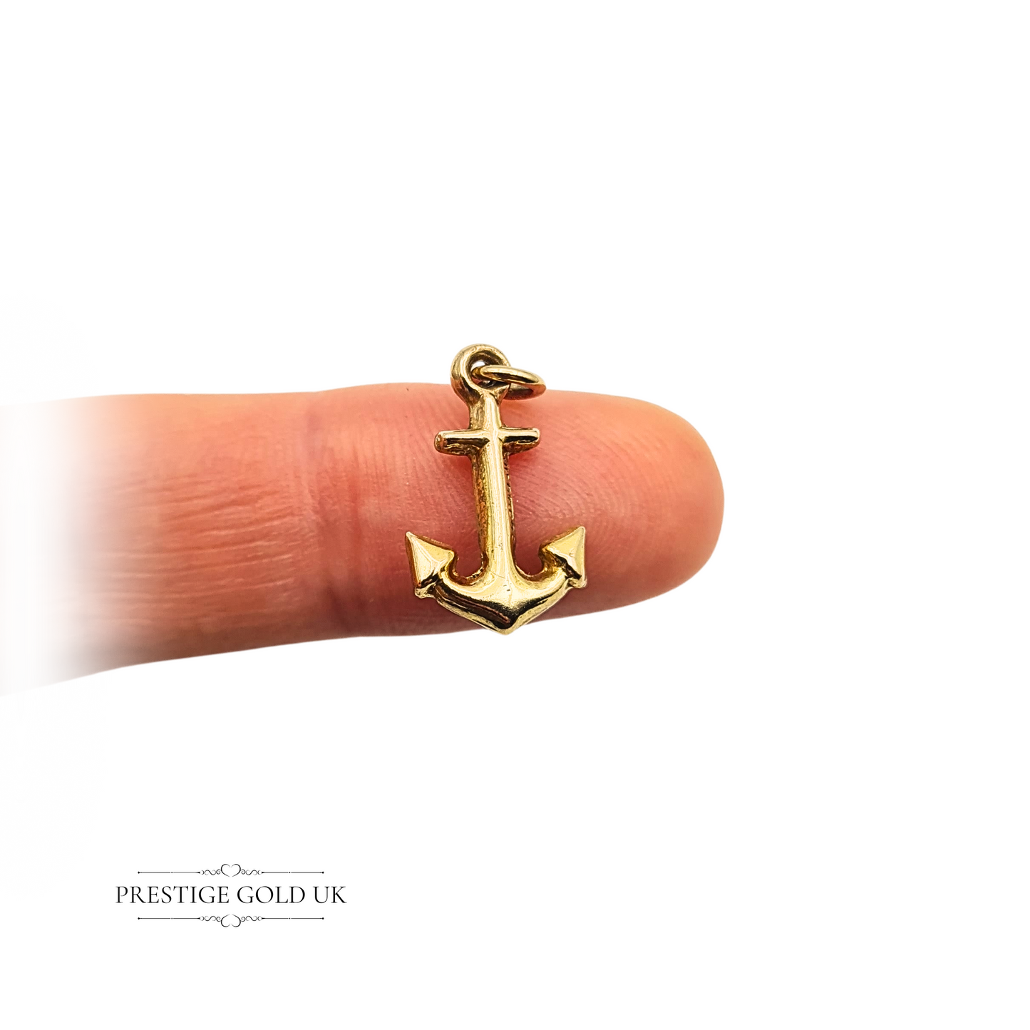9ct Gold Anchor Charm London 1964 Vintage Maritime Pendant