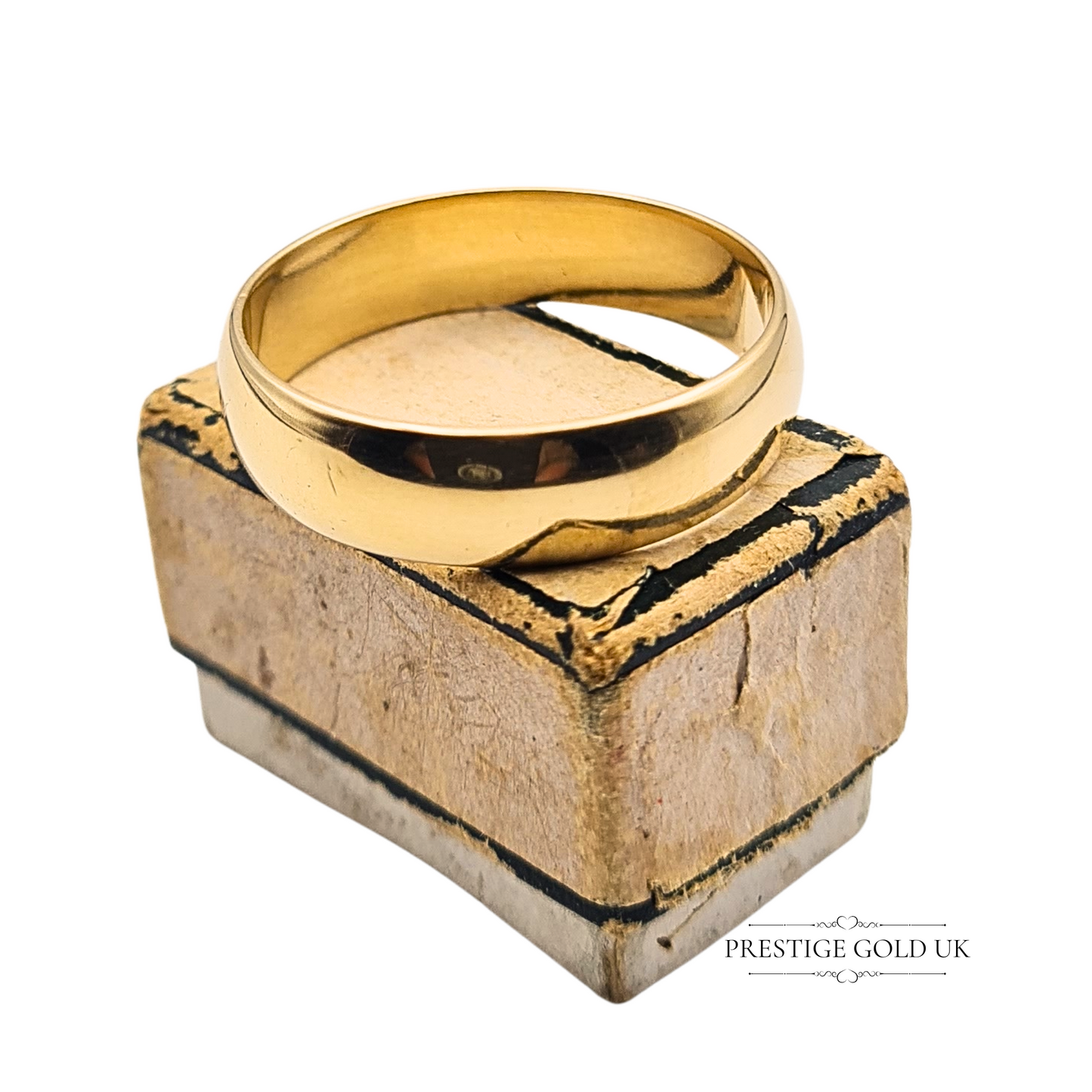 Large 9ct Gold Wedding Band, Fully Hallmarked Gents Ring, UK Z US 12 1/2