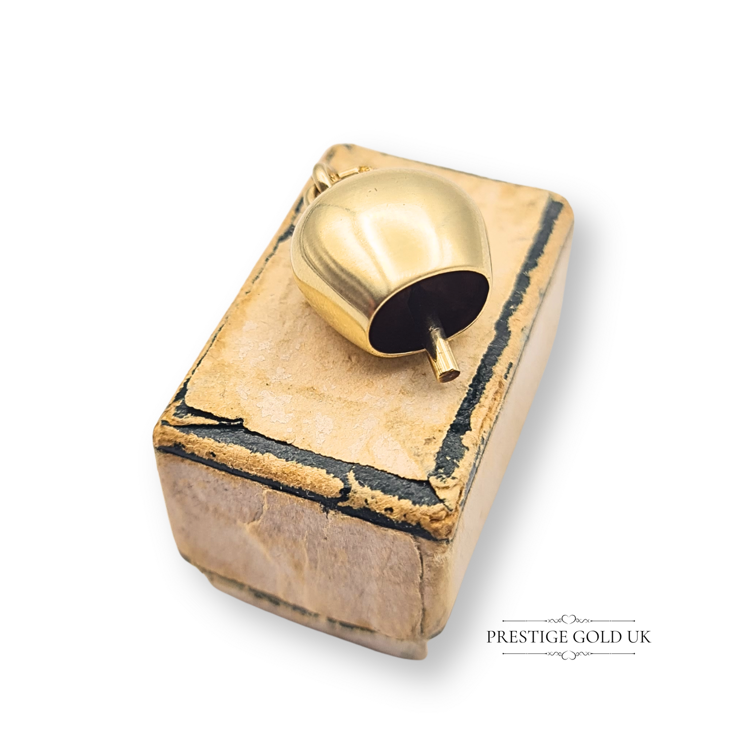 Small Gold Austrian Cow Bell Charm, 9ct Gold Alpine Cow Bell Austria Souvenir