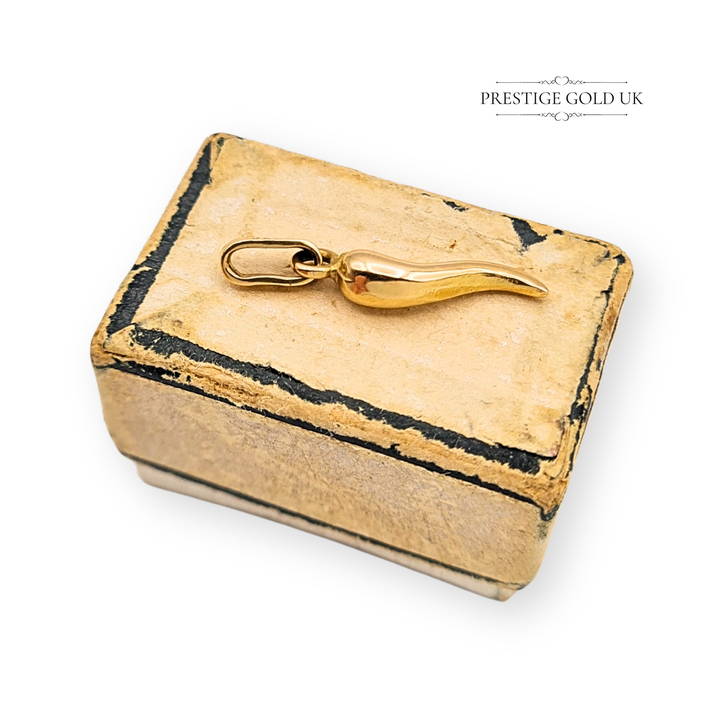 18ct Gold Horn Of Plenty Charm, Tiny Good Luck Charm