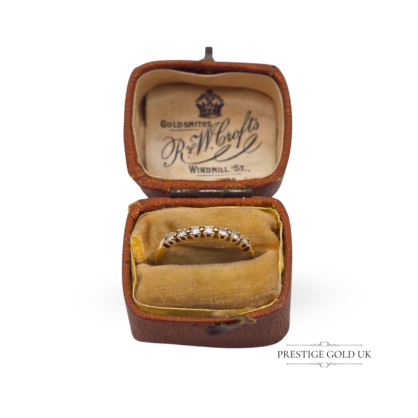 9ct Gold Diamond Half Eternity Ring UK K 1/2 US 5 1/2 Euro 50.5