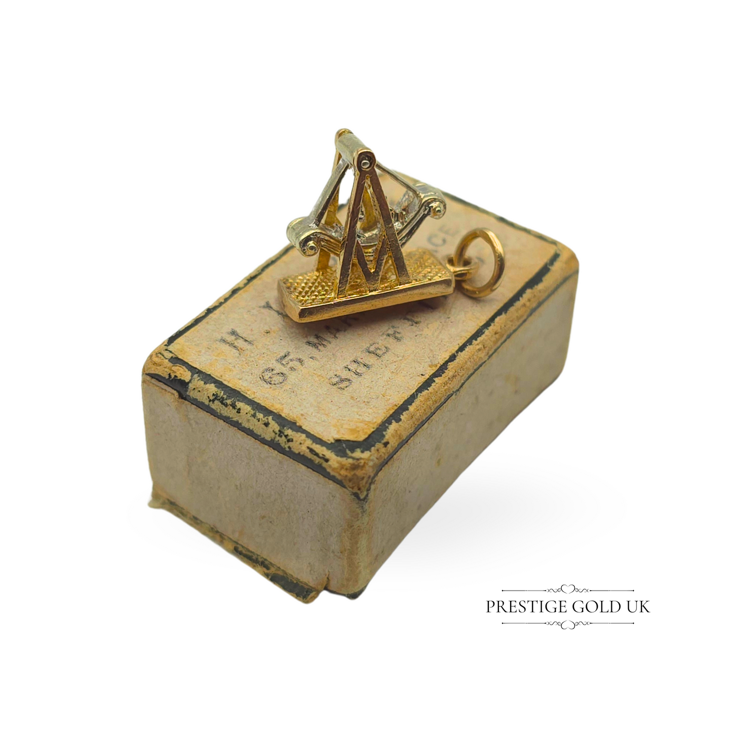 9ct Gold Moving Fun Fair Ride Charm, Pirate Boat.Seesaw, Swingboat, shuggy boat