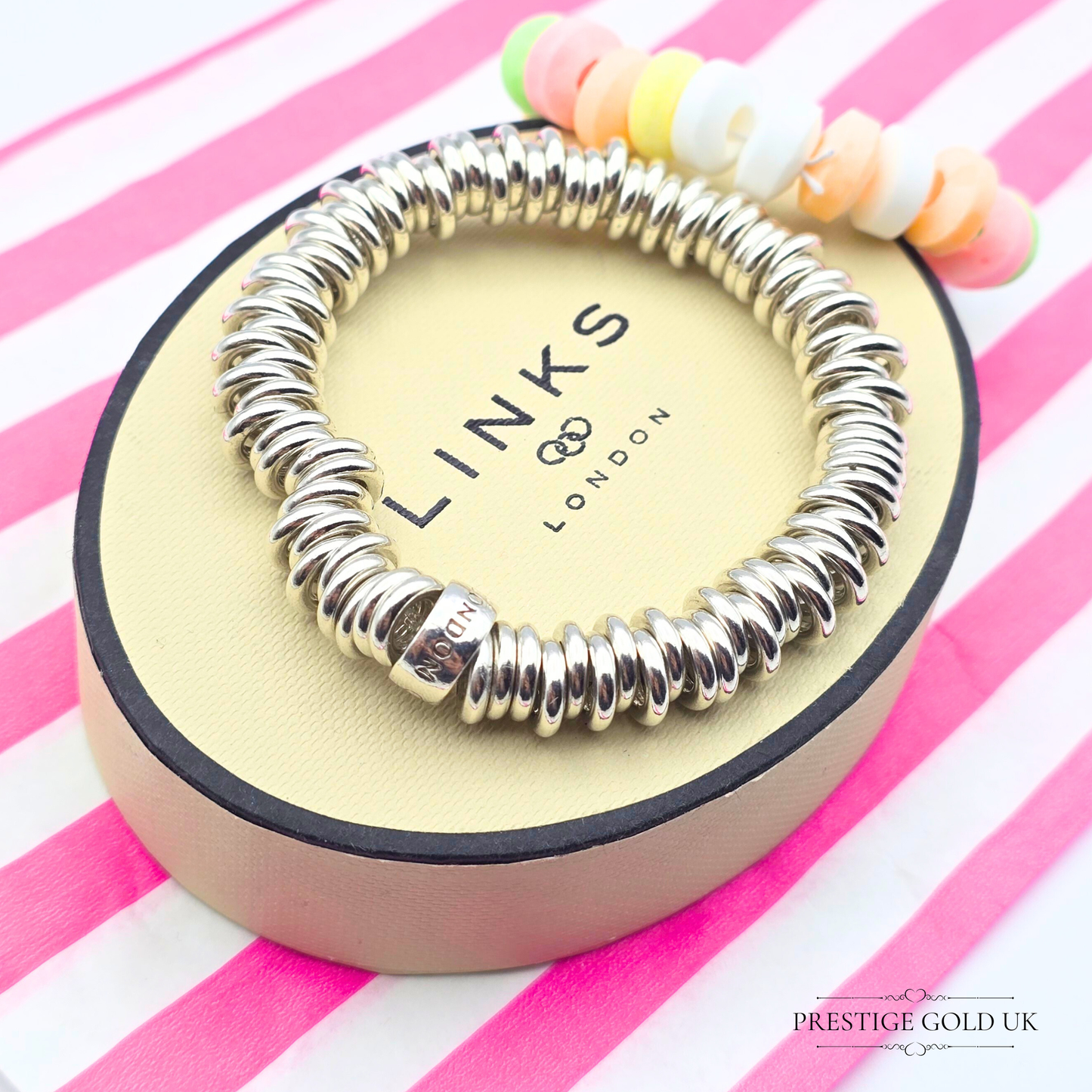 5 1/4" Refurbished Links of London Sweetie Bracelet, (14.5cm)