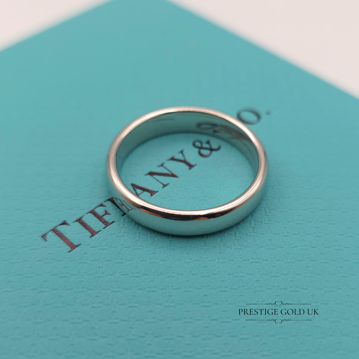 Platinum Tiffany & Co Wedding Ring, UK T 1/2 US 10, Professionally Refurbished