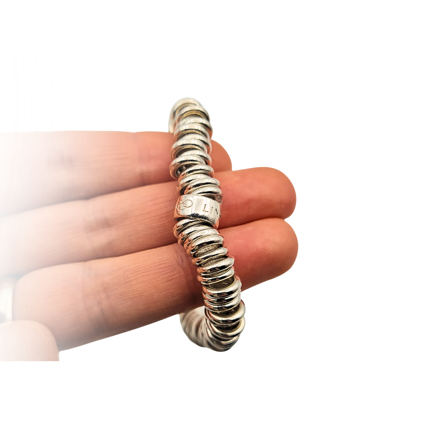 5 3/4" Silver Links of London Bracelet Elastic Ring Design 15cm Small