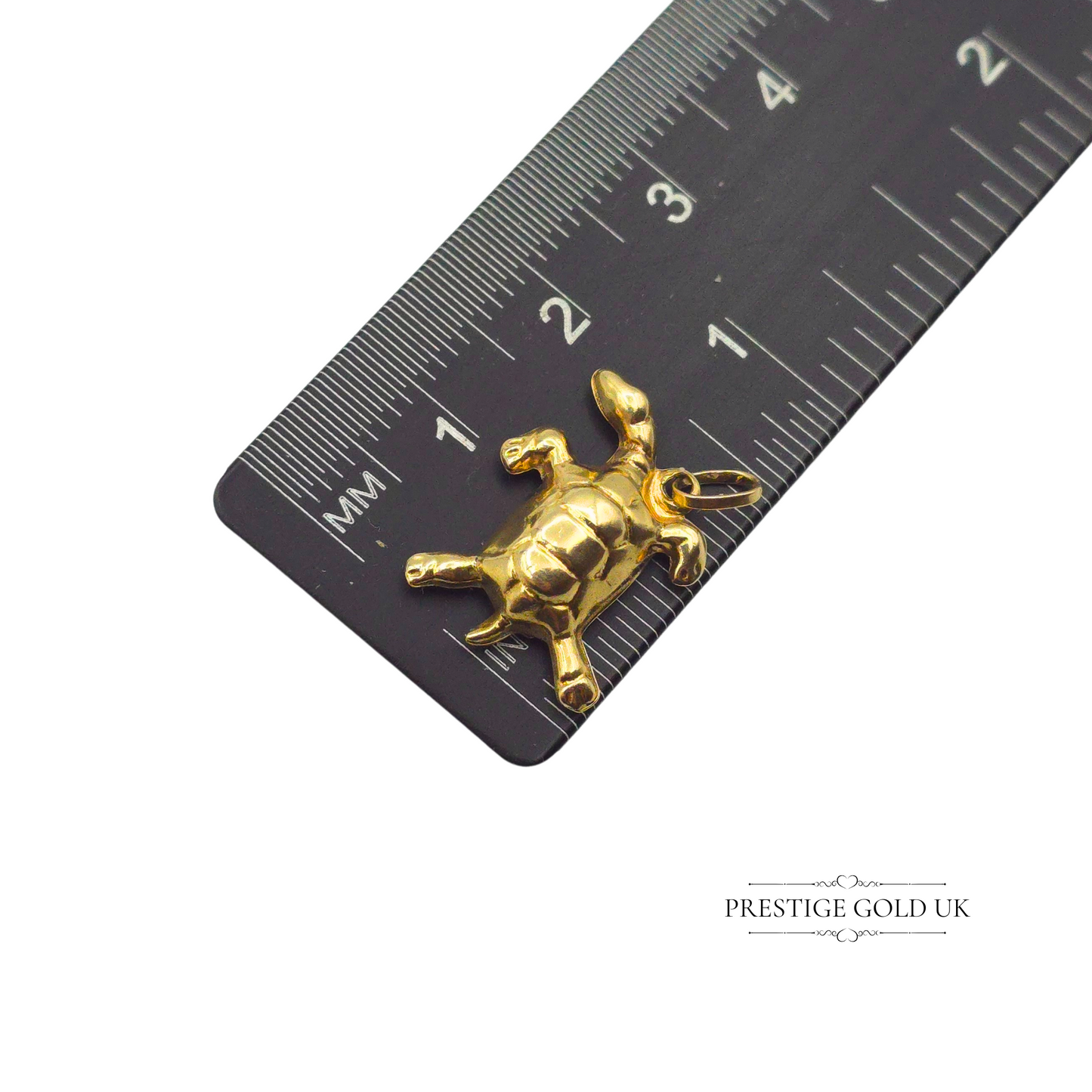 Tiny 14ct Gold Sea Turtle Charm, Vintage Petite Ocean Lover Pendant Gift