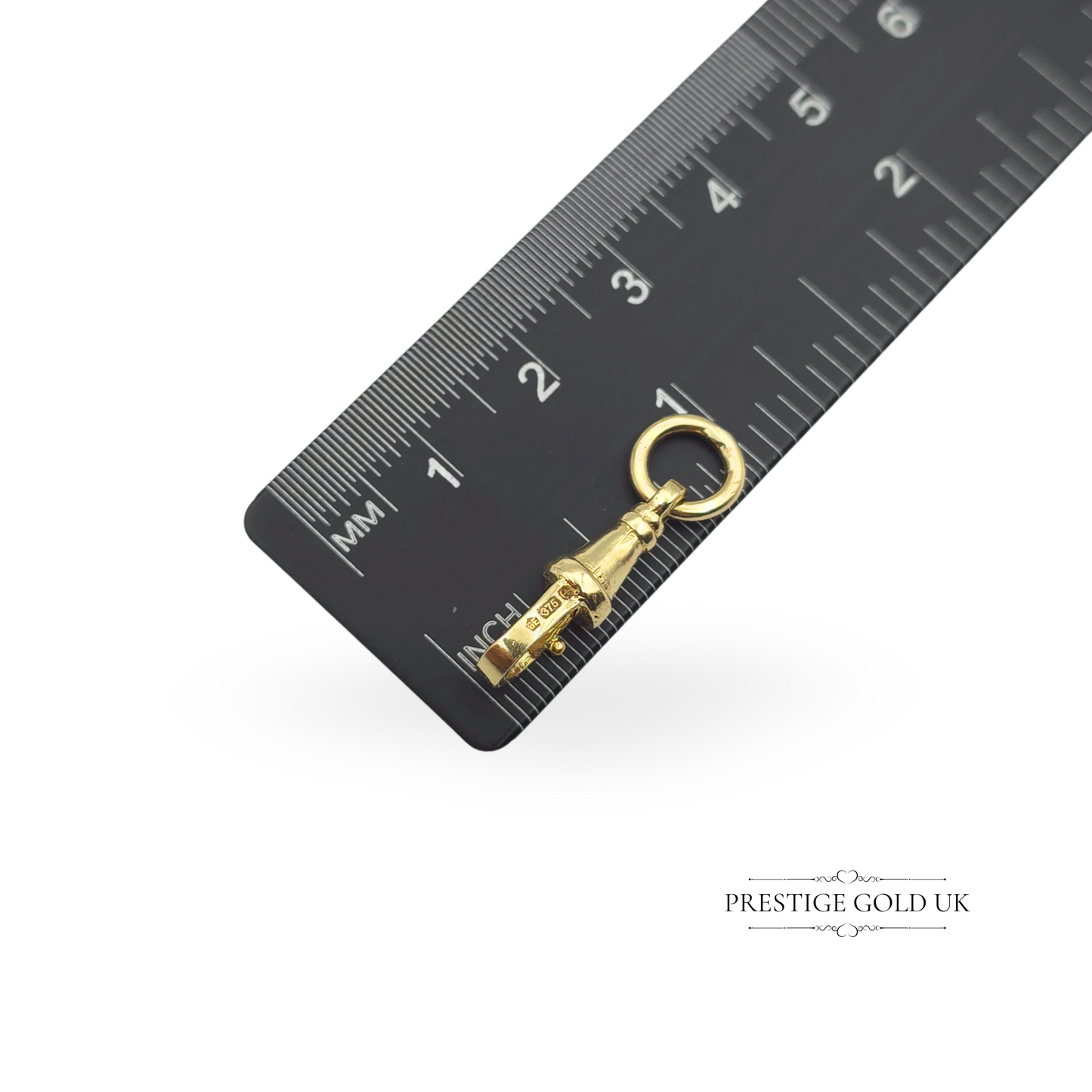 9ct Gold Dog Clip, Fully Hallmarked Birmingham, 25mm Long