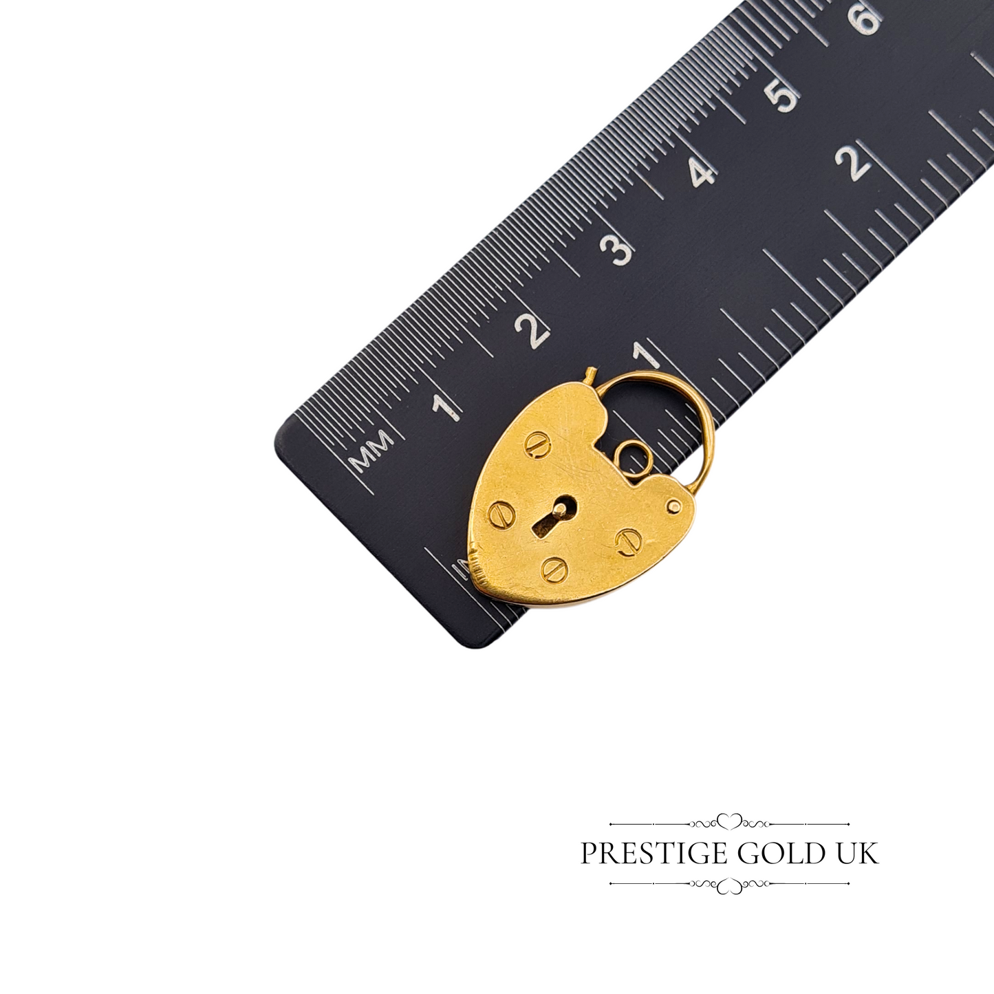 Large Vintage 9ct Gold Heart Padlock, Fully British Hallmarked London 1972