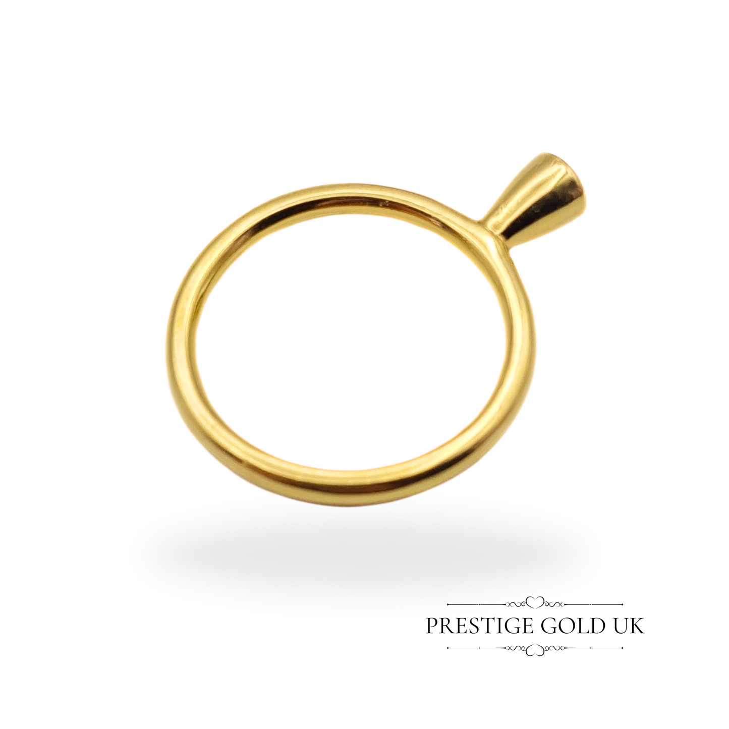 Vintage 18ct Gold Bezel Set Diamond Solitaire Ring