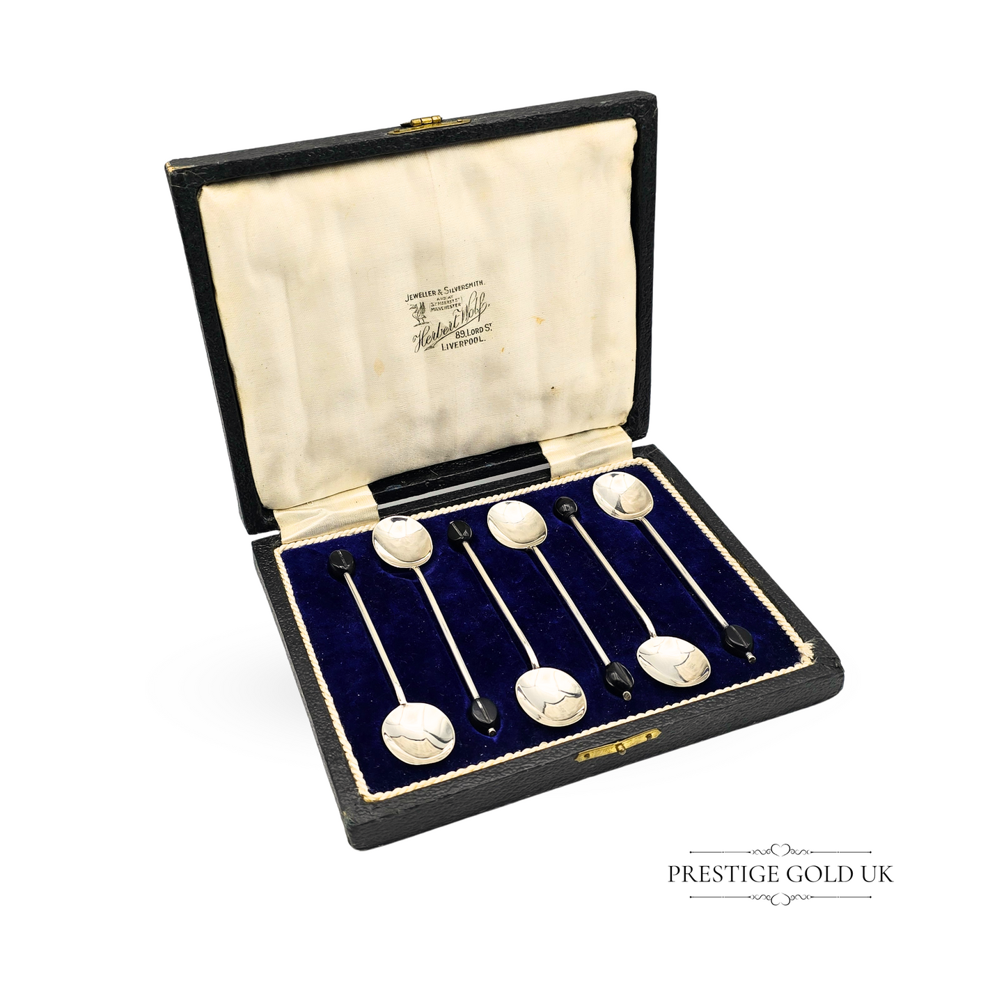 Sterling Silver Antique Coffee Spoon Set, Hallmarked Sheffield 1922, C Fletcher & Son Ltd