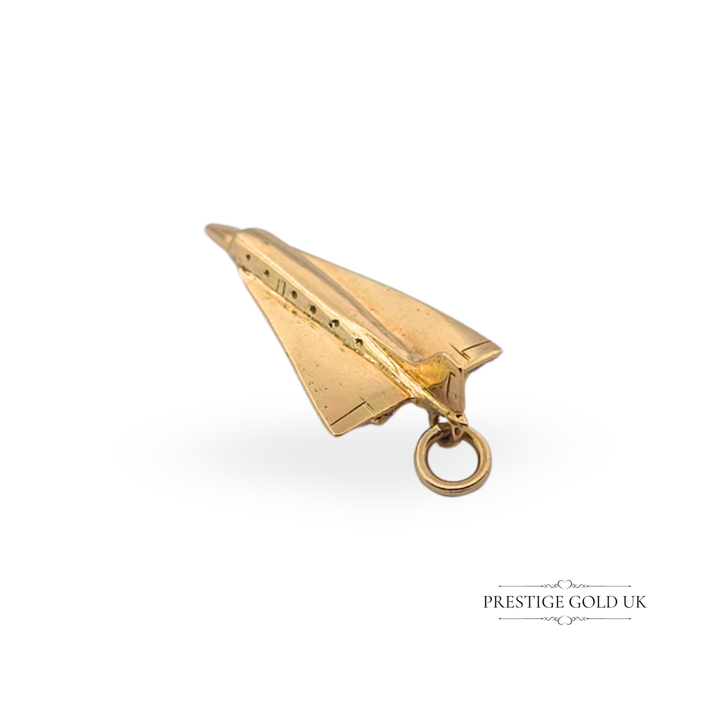 Vintage 9ct Gold Concorde Charm, Fully British Hallmarked