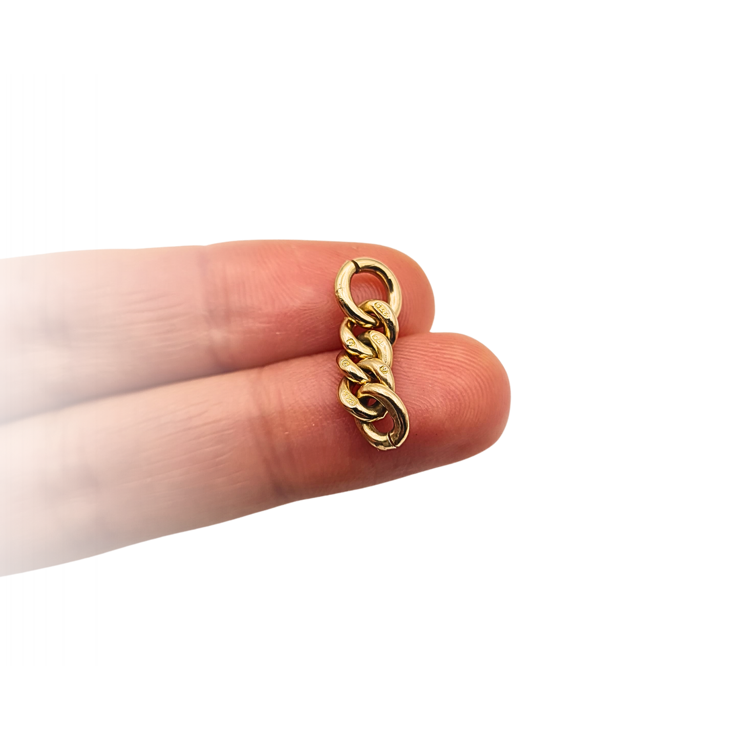 9ct Gold Small Curb Chain Necklace Extender 20mm Yellow Gold Chain