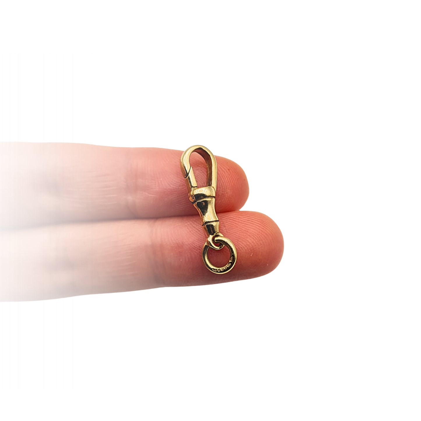 9ct Yellow Gold Albert Chain Dog Clip 26mm Spring Clasp Fixed