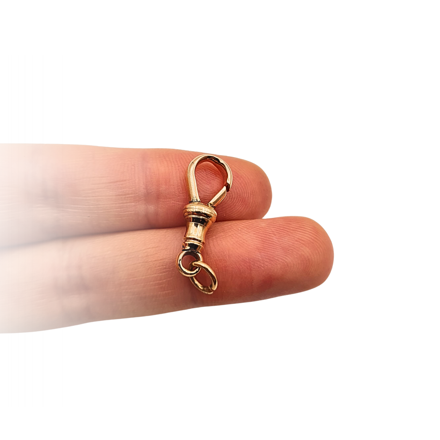 Antique 9ct Rose Gold Albert Chain Dog Clip Watch Chain Clasp 25mm