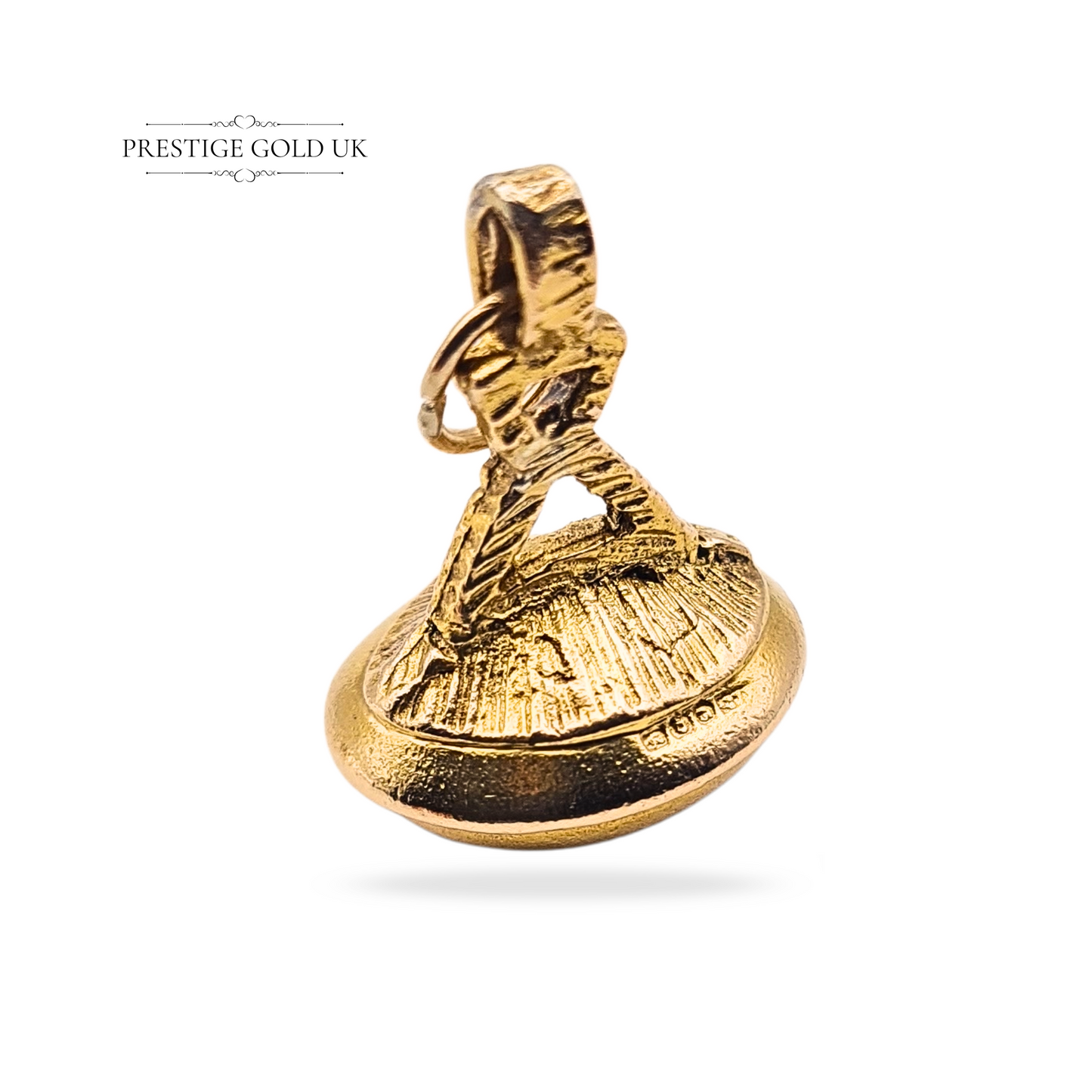 9ct Gold Hematite Intaglio Fob, Centurion Engraved Seal Fob