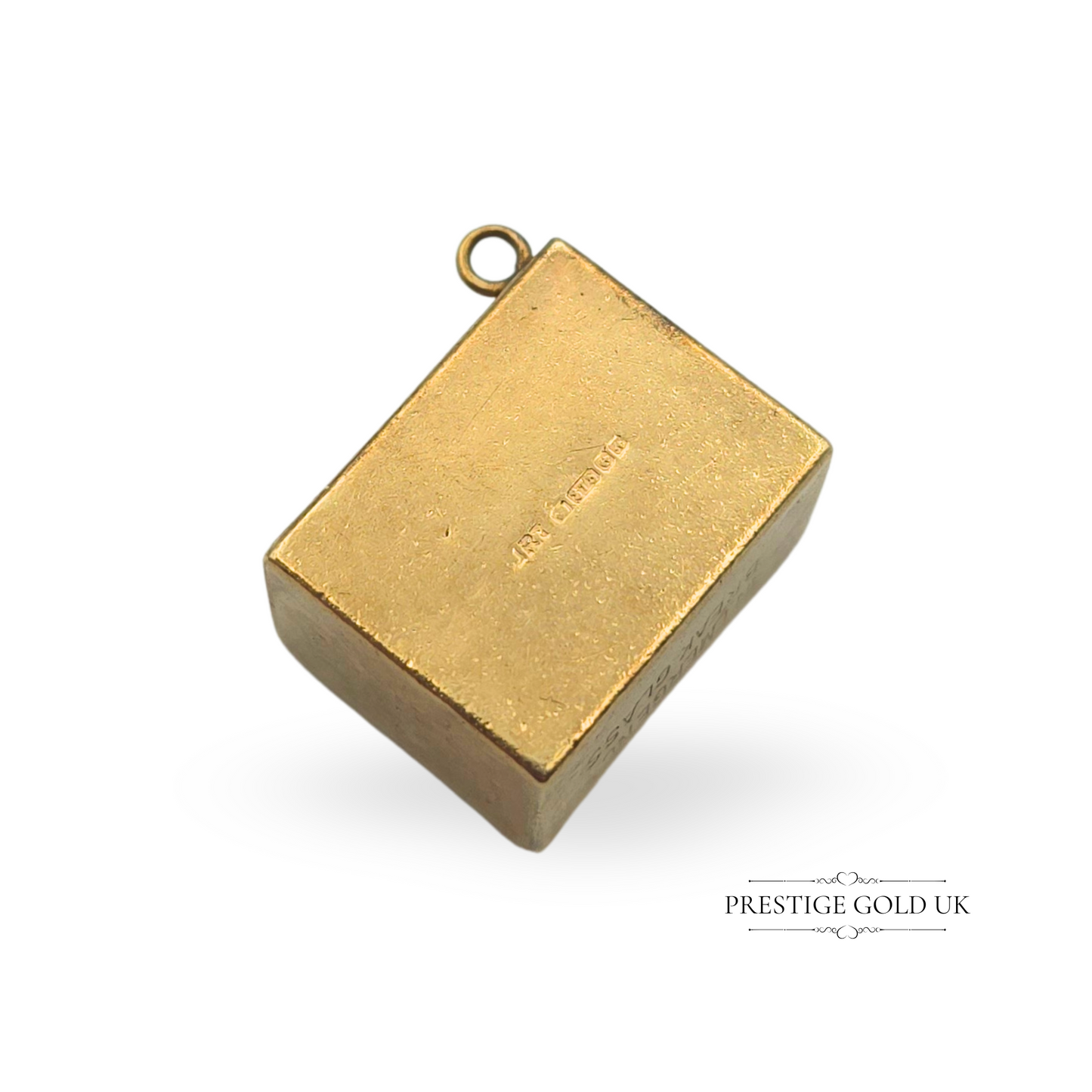 Vintage 9ct Gold Break Glass £1 Note Charm 15mm London 1975